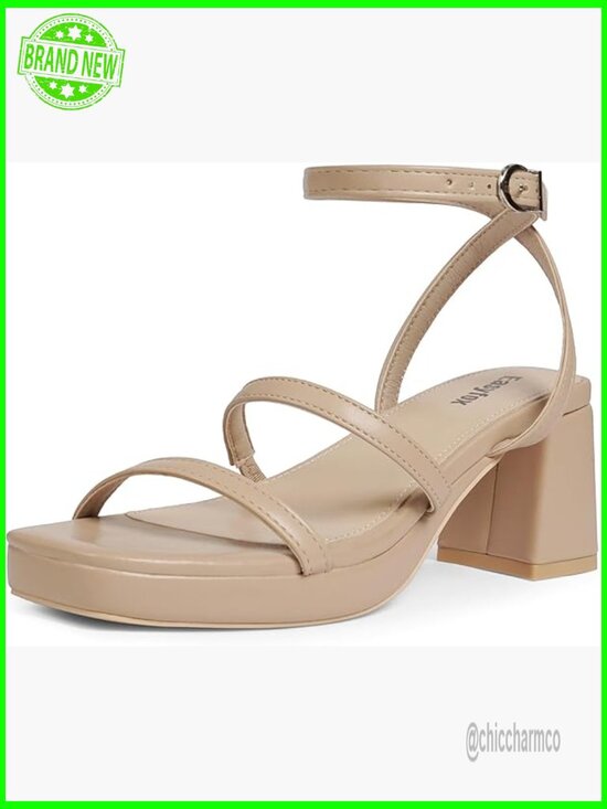 Shoes - Women's Open Toe Chunky Platform Sandals Heels